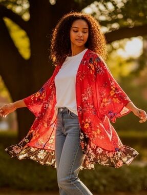 Susanne Betro Kimono Top - Size 4X